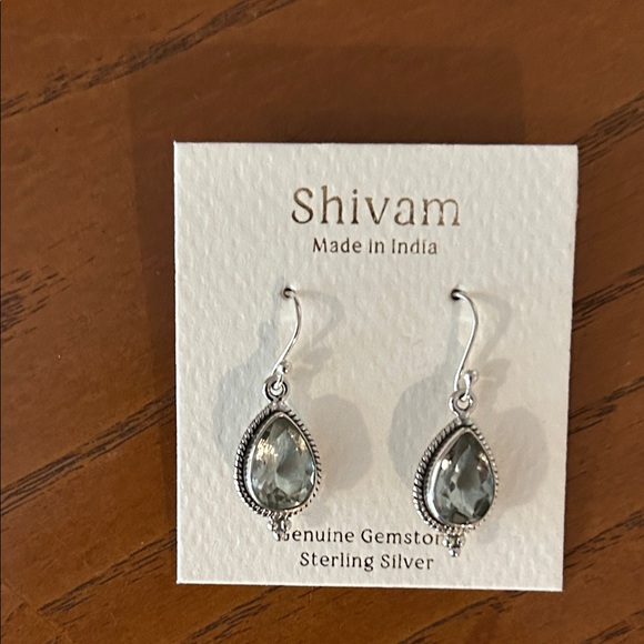Jewelry - Sterling Silver Green Amethyst Earrings